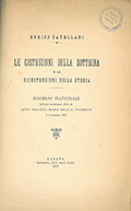 Title-page of the volume: Le costruzioni della dottrina e le ricostruzioni della storia ... .
