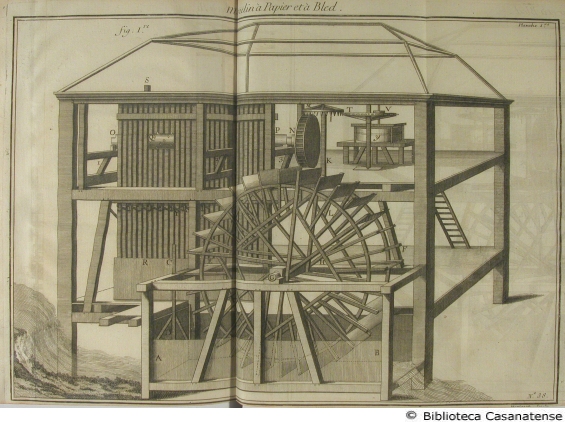 Profil du moulin  bled sur sa largeur, tav. 39