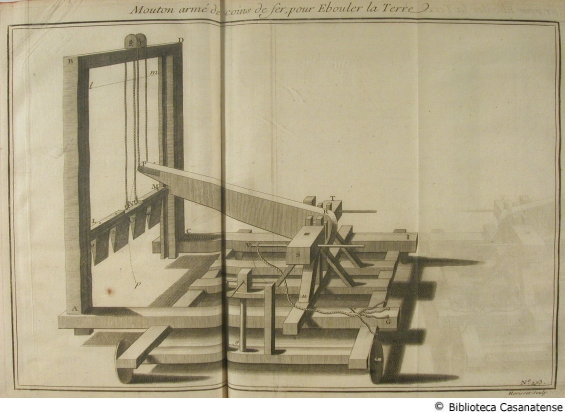 Mouton armé de coinsde fer pour ebouler la terre, tav. 273
