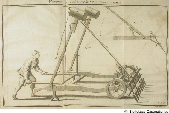 Machine pour labourer la terre sans bestiaux, tav. 305