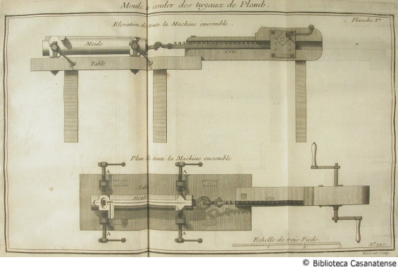 Moule  coule des tuyaux de plomb, tav. 321