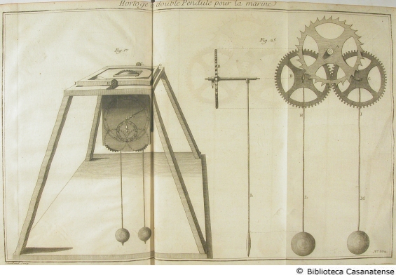 Horloge a double pendule pour le Marine, tav. 332