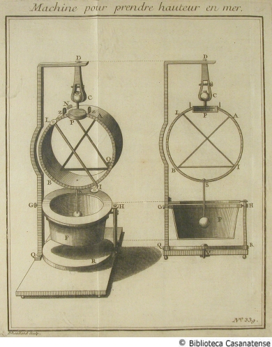 Machine pour prendre hauteur en mer, tav. 339