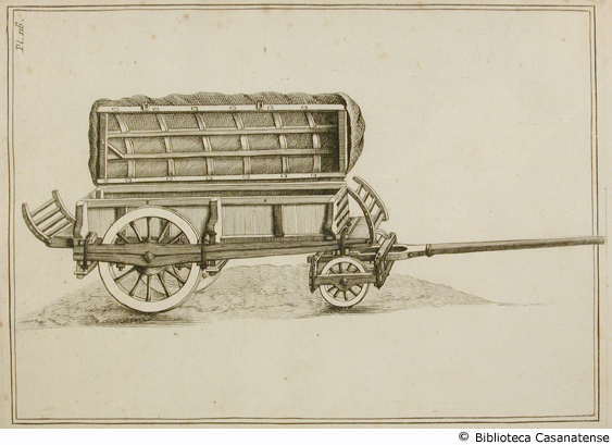 (fourgon a quatre roues, avec caisson a l'usage des armées etc.), tav. 116