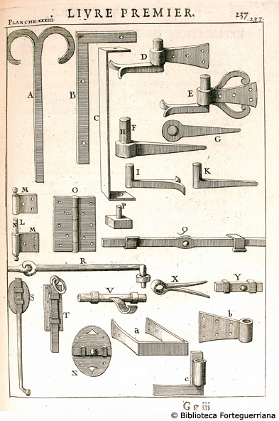 Tav. XXXIII - Serrature, p. 237