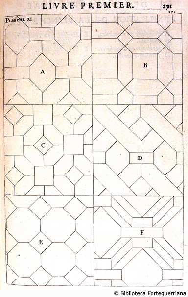 Tav. XL - Schema per vetrate, p. 271