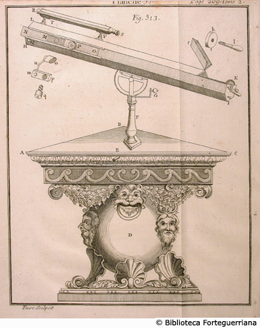 Tav. 57 - Telescopio Newtoniano. - Aut.: Faure