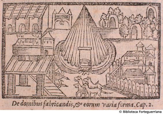 De domibus fabricandis, et eorum varia forma,c. 115v