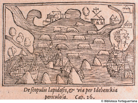 De scopulis lapidosis, et via per idebenckia periculosa, c. 27v