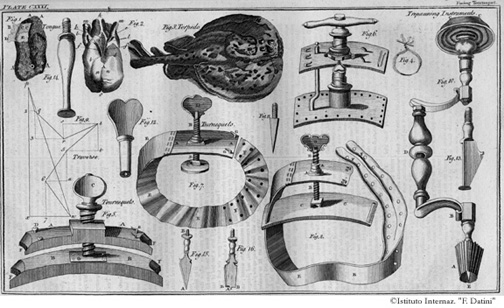 Tavola 131 - Lingua / Lacci emostatici / Strumenti per trapanare 