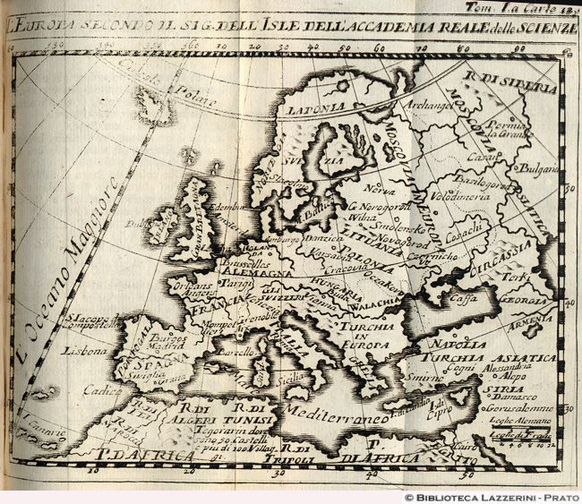L'Europa secondo il sig. dell'Isle dell'Accademia Reale delle Scienze, p. 129
