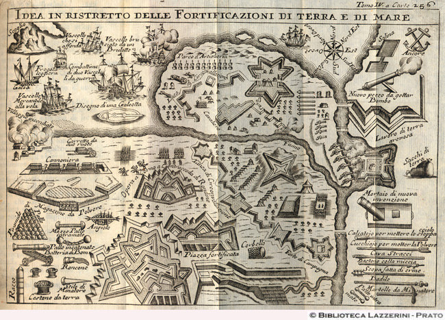 Idea in ristretto delle fortificazioni di terra e di mare, p. 256