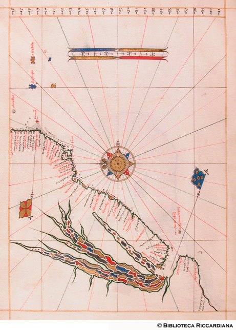 Tavola nautica delle coste atlantiche dell'America meridionale, Rio de la Plata, c. 12v