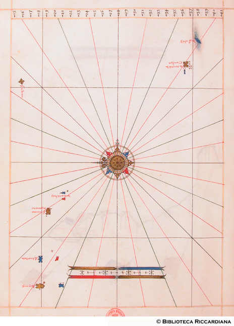 Carta nautica dell'Oceano Atlantico, c.13v