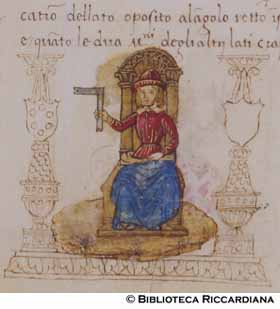 Personaggio con squadra, c. 74r