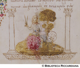 Personaggio con compasso, c. 74v