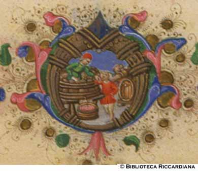 Ottobre: la spremitura dell’uva, c.Vv