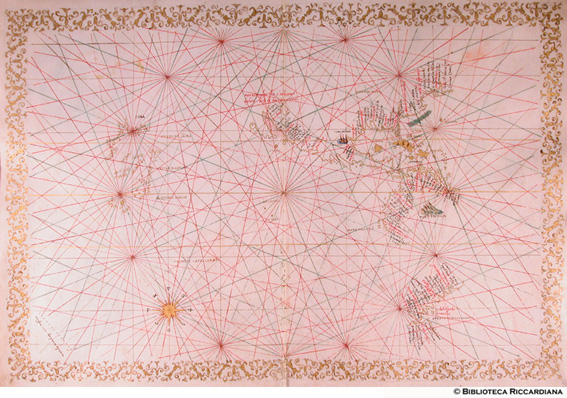 Carta nautica del Mare Pacifico (Ispania nova, Perů provincia), cc. 2v-3r