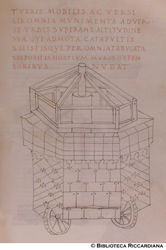Torre mobile e girevole, c. 152r