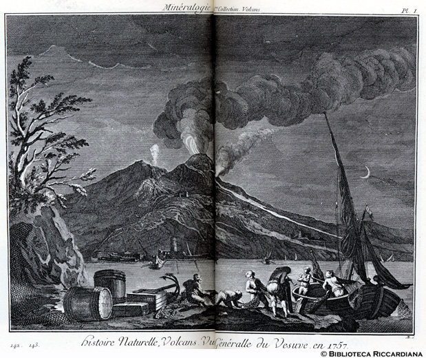 Tavv. 142-143 - Storia naturale: Veduta del Vesuvio nel 1757.