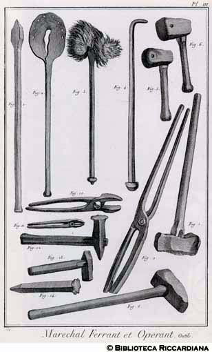 Tav. 61 - Maniscalco: utensili.