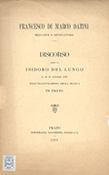 Frontespizio del volume: Francesco di Marco Datini mercante e benefattore ... .