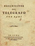 Title-page of the volume: Descrizione del telegrafo con rami