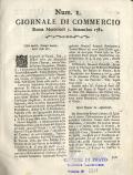 Title-page of the volume: Giornale di commercio.