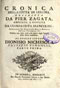 Frontespizio: Cronica della citta' di Verona descritta da Pier Zagata; ... .