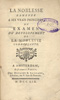 Title-page: La noblesse ramenée ... .