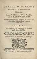 Title-page of the volume: G. M. A. Conti, Trattato de cambj, ragguagli, e commissioni ... .