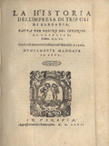 Frontespizio del volume: La historia dell'impresa di Tripoli di Barbaria, ... .