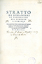 Frontispice: Stratto de doganieri et passeggieri del contado di Firenze ... .