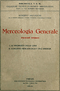 Frontespizio del volume: Merceologia generale : Principi teorici. ... .