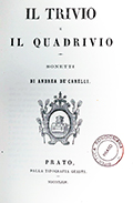 Title-page of the volume: Il trivio e il quadrivio : sonetti ... .