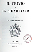 Frontespizio del volume: Il trivio e il quadrivio : sonetti ... .